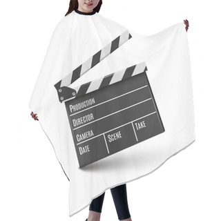 Personality  Realistic Clapper.cinema.Board On A White Background.film.time. Hair Cutting Cape
