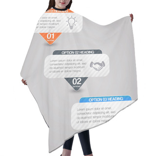 Personality  Banners With Numbers,  Vector Illustration  Hair Cutting Cape