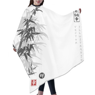 Personality  Card With Bamboo On White Hair Cutting Cape