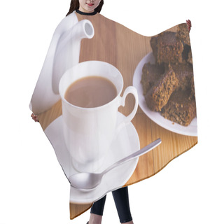 Personality  Cup Of English Tea With Cake For Tea Break In Afternoon Hair Cutting Cape