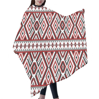 Personality  Tribal Pattern ( Assamese Pattern ) Of Northeast India Which Is Used For Textile Design In Assam Gamosa , Muga Silk Or Other Treditional Dress.similar To Ukrainian Pattern Or Russian Pattern. Hair Cutting Cape