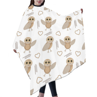 Personality  Owl Seamless Pattern Hair Cutting Cape
