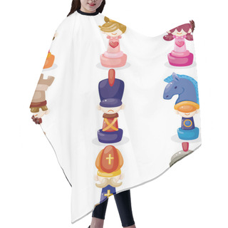 Personality  Cartoon Chess Isolated Hair Cutting Cape