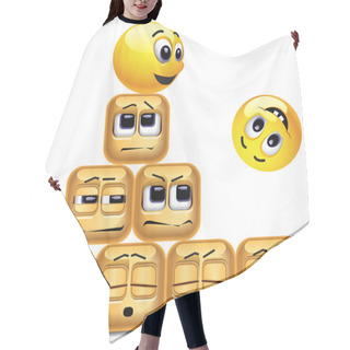 Personality  SMILEY Hair Cutting Cape