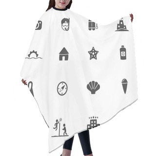 Personality  Beach Simply Icons Hair Cutting Cape