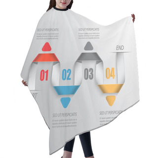 Personality  Ribbon Swirl Your Data, Element Infographic Hair Cutting Cape