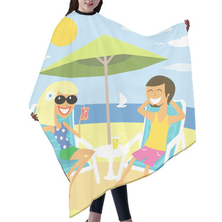 Personality  Beach Summer Vacation Hair Cutting Cape