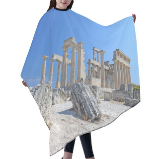Personality  Ancient Temple At Aegina Island In Greece Hair Cutting Cape