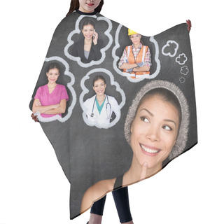 Personality  Career Choice Options - Student Thinking Of Future Hair Cutting Cape