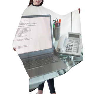 Personality  Source Code On A Laptop Pc Hair Cutting Cape