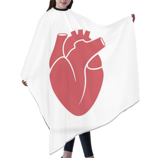 Personality  Realistic Human Heart Vector Drawing Hair Cutting Cape