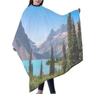 Personality  Scenic Nature Landscape With Mountain Lake In Alberta, Canada Hair Cutting Cape