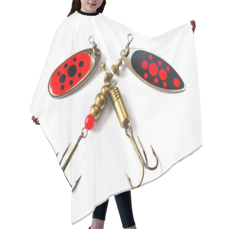 Personality  Two Fishing Lure Hair Cutting Cape