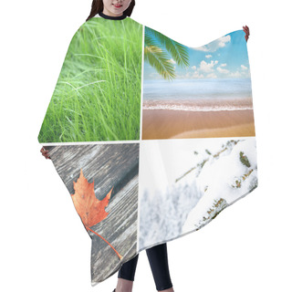 Personality  Four Season Conceptual Collage Hair Cutting Cape