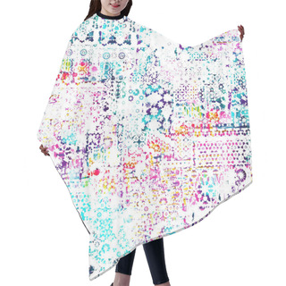 Personality  Geometry Texture Repeat Classic Pattern Hair Cutting Cape