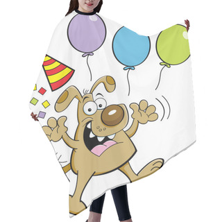 Personality  Cartoon Dog Jumping With Balloons Hair Cutting Cape