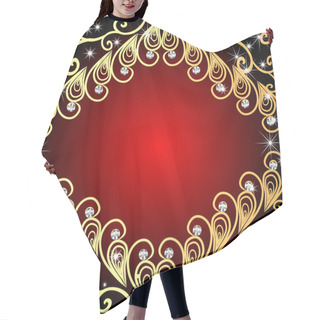 Personality  A Background A Frame About Gold A Pattern And Diamonds And Stars Hair Cutting Cape