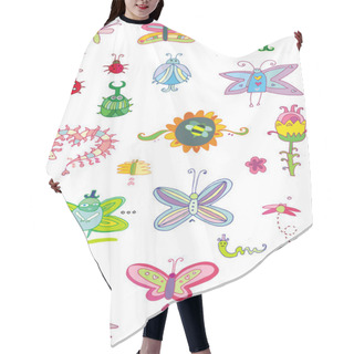 Personality  Bugs And Flowers Hair Cutting Cape