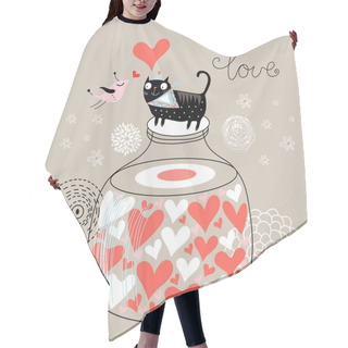 Personality  Cat Lover Hair Cutting Cape