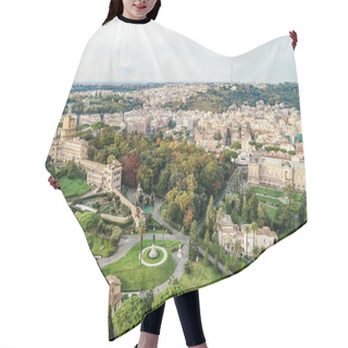 Personality  Gardens Of Vatican Near Historical Buildings In Italy  Hair Cutting Cape