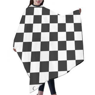 Personality  Chessboard Black And White Hair Cutting Cape