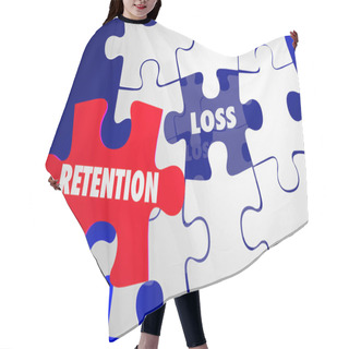 Personality  Puzzle Piece With Inscriptions Hair Cutting Cape