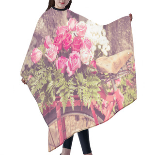 Personality  Flowers Rose With Filter Effect Retro Vintage Style Hair Cutting Cape