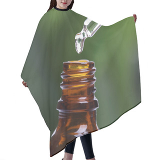 Personality  Pipette And Bottle Of Essential Oil Hair Cutting Cape