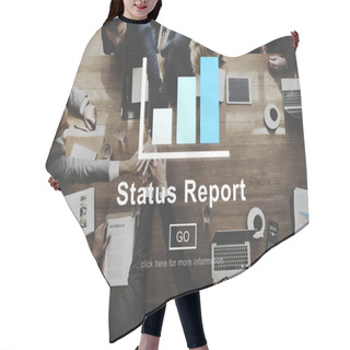 Personality  Business People At Meeting And Status Report Hair Cutting Cape