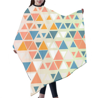 Personality  Abstract Geometric Background With Blue, Orange And Pink Colors Triangles Different Size Hair Cutting Cape