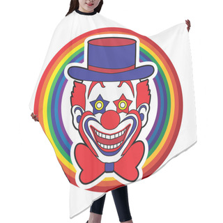 Personality  Clown Head, Smile Face Graphic Vector. Hair Cutting Cape