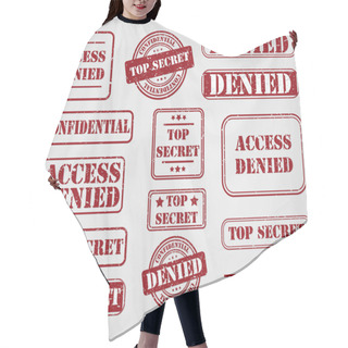 Personality  Denied Rubber Stamp Design Set Hair Cutting Cape