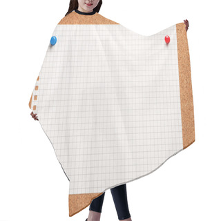 Personality  Piece Of Paper On A Cork Board Close Up Hair Cutting Cape