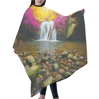Personality  Phu Soi Dao Waterfall With Yellow And Pink Leaves Trees Autumn,  Hair Cutting Cape