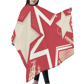 Personality  Grunge Background With Stars. Hair Cutting Cape
