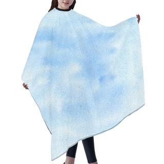Personality  Light Blue Watercolor Background. Watercolor Abstract Blue Background Hair Cutting Cape