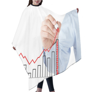 Personality  Businessman Drawing A Chart Hair Cutting Cape