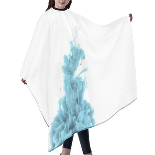 Personality  Blue Paint Splash Isolated On White Hair Cutting Cape