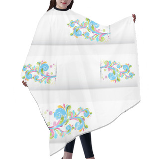 Personality  Vector Abstract Flowers Design Collection Hair Cutting Cape