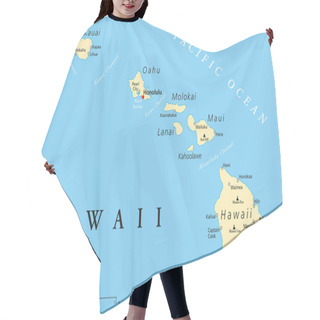 Personality  Hawaii Islands Political Map Hair Cutting Cape