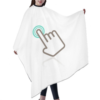 Personality  Touching Hand Icon Hair Cutting Cape