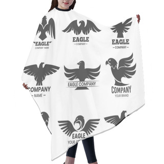 Personality  Eagle Or Falcon Black Silhouettes For Branding Hair Cutting Cape