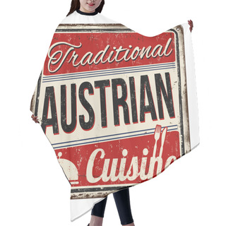 Personality  Traditional Austrian Cuisine  Vintage Rusty Metal Sign Hair Cutting Cape