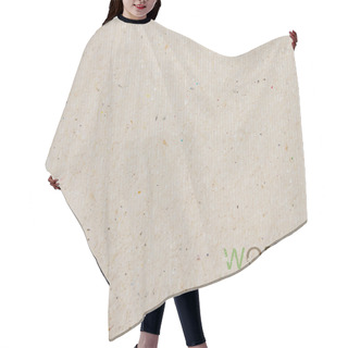 Personality  World Map Recycled Paper Craft Stick On White Background  Hair Cutting Cape