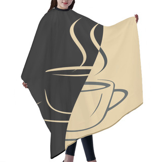 Personality  Coffee Cup - Vector Image Hair Cutting Cape
