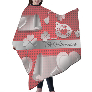 Personality  Vector Set Of Elements For Valentine's Day. Hair Cutting Cape