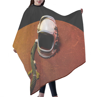 Personality  Helmet From Spacesuit Lying On Red Planet In Black Cosmos Hair Cutting Cape