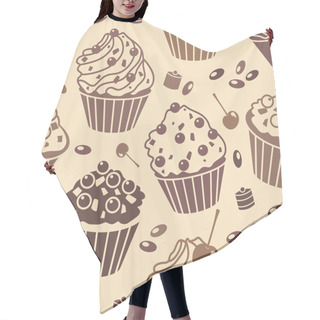 Personality  Cakes Pattern Hair Cutting Cape