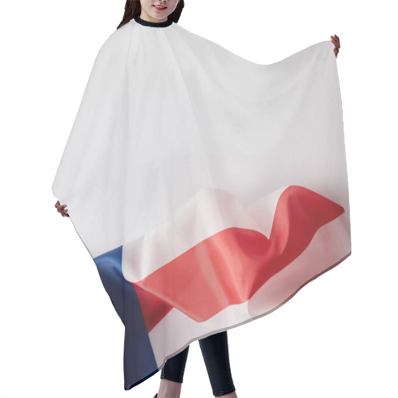 Personality  Elevated View Of United States Of American Flag On White Surface  Hair Cutting Cape