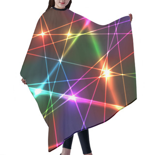Personality  Rainbow Laser Background Hair Cutting Cape